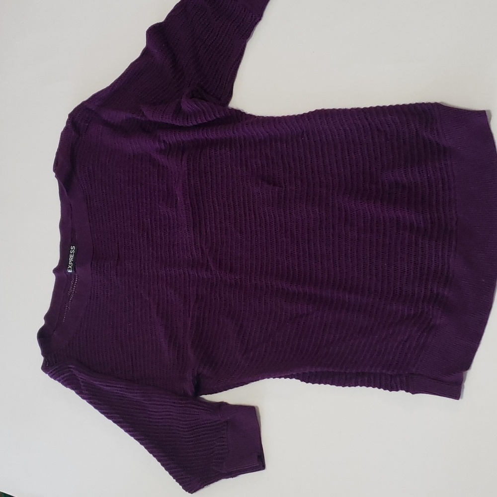 Express Lightweight Mesh Sweater Purple size XS